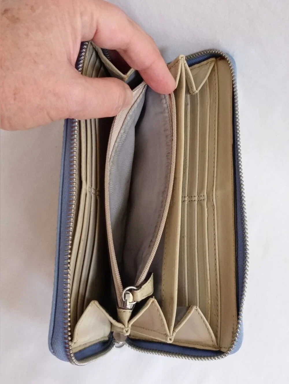 Coach Peyton Signature Accordion Zip Around Wallet